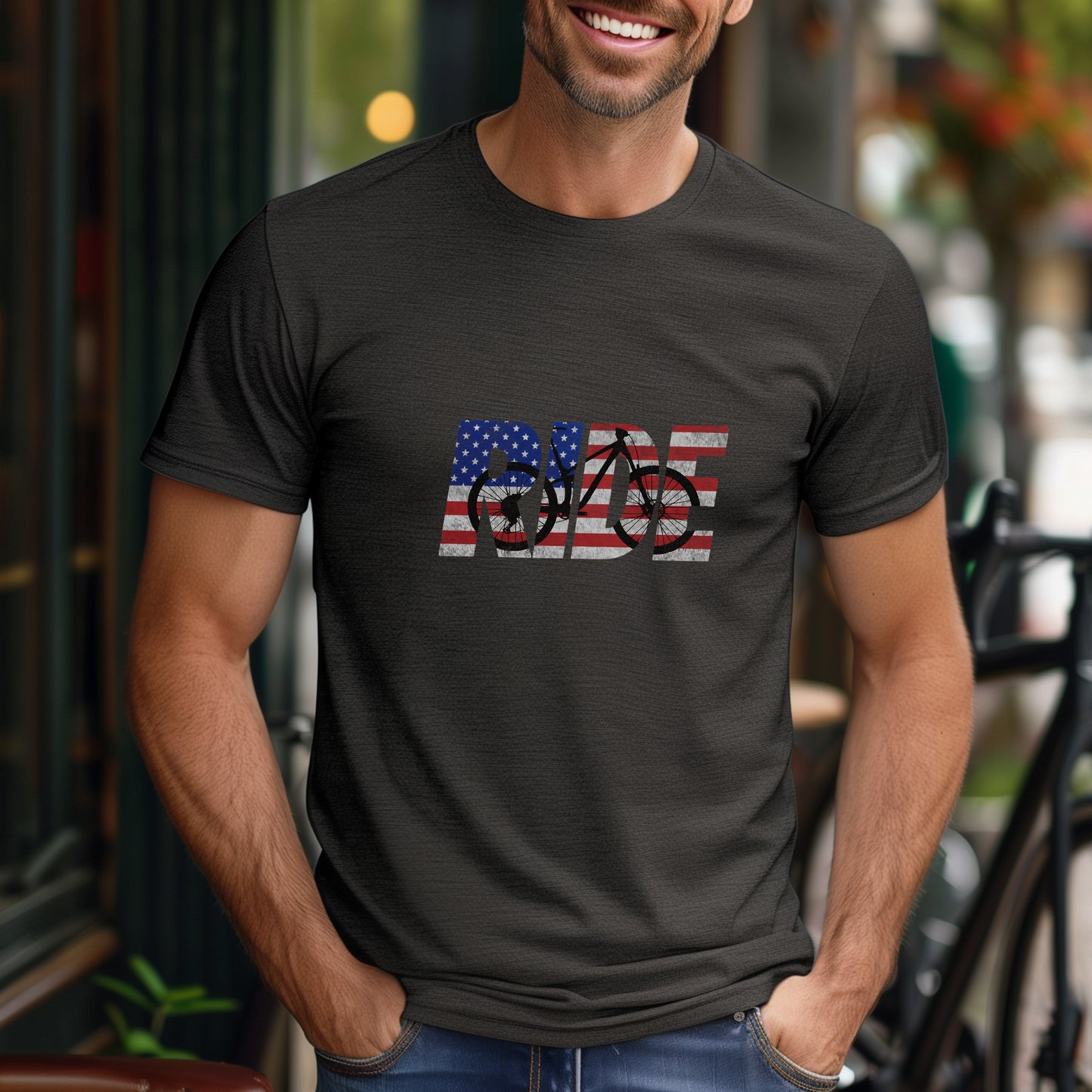 RIDE US Flag MTB Tee