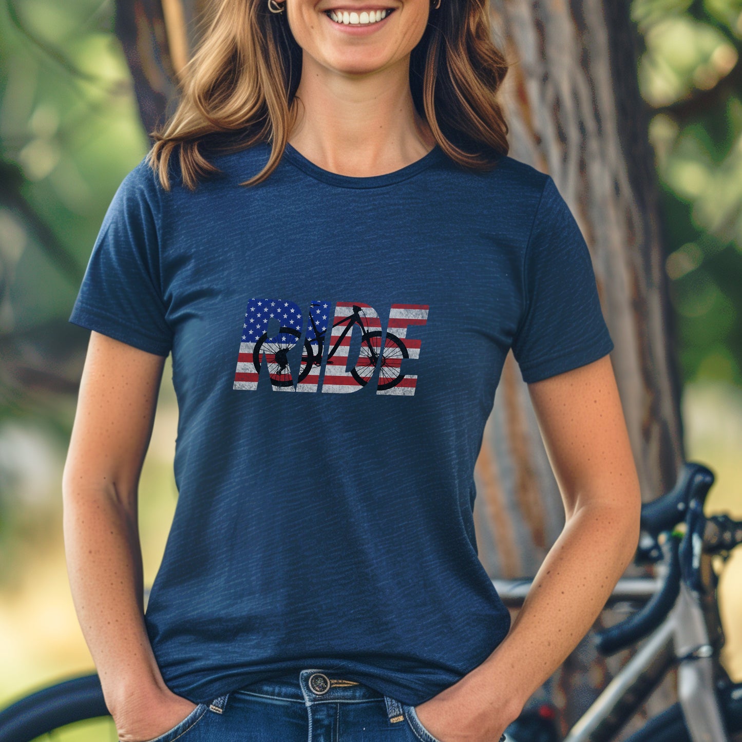 RIDE US Flag MTB Tee