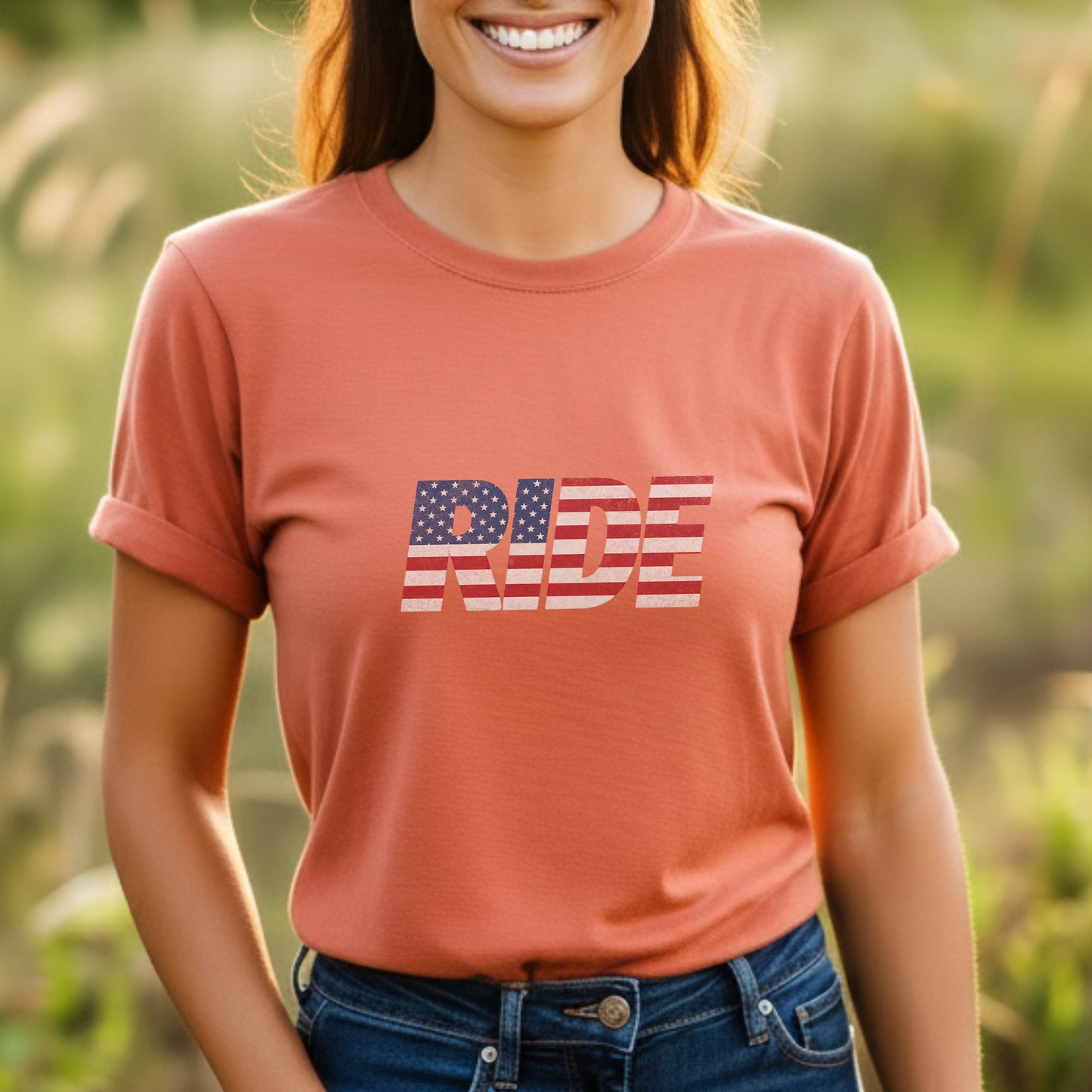 RIDE US Flag Tee