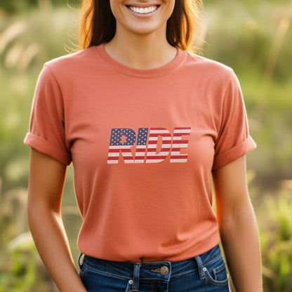 RIDE US Flag Tee