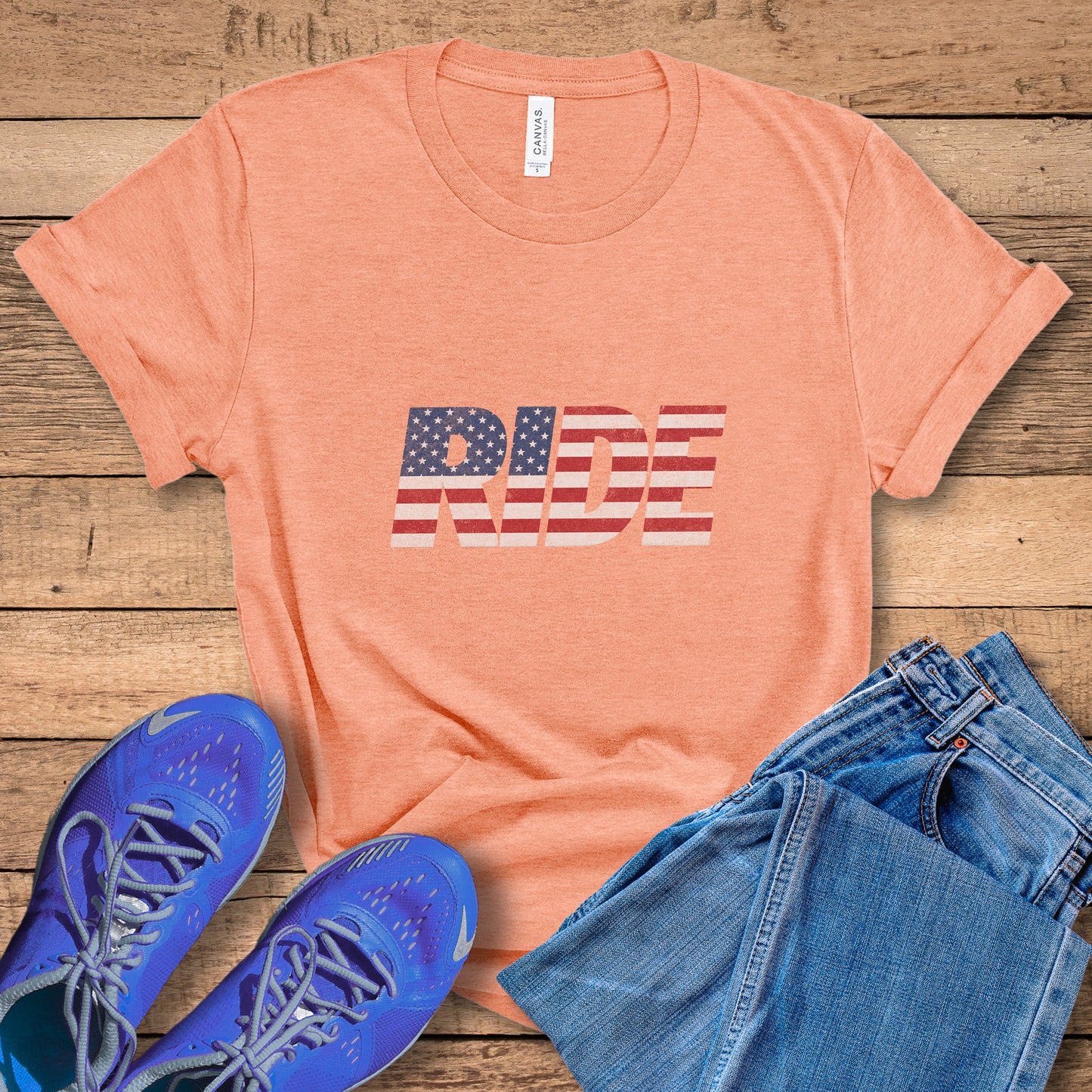 RIDE US Flag Tee