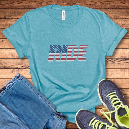 RIDE US Flag Tee