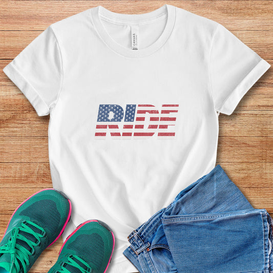 RIDE US Flag Tee