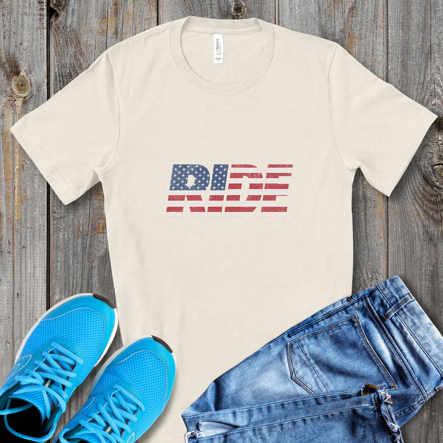 RIDE US Flag Tee