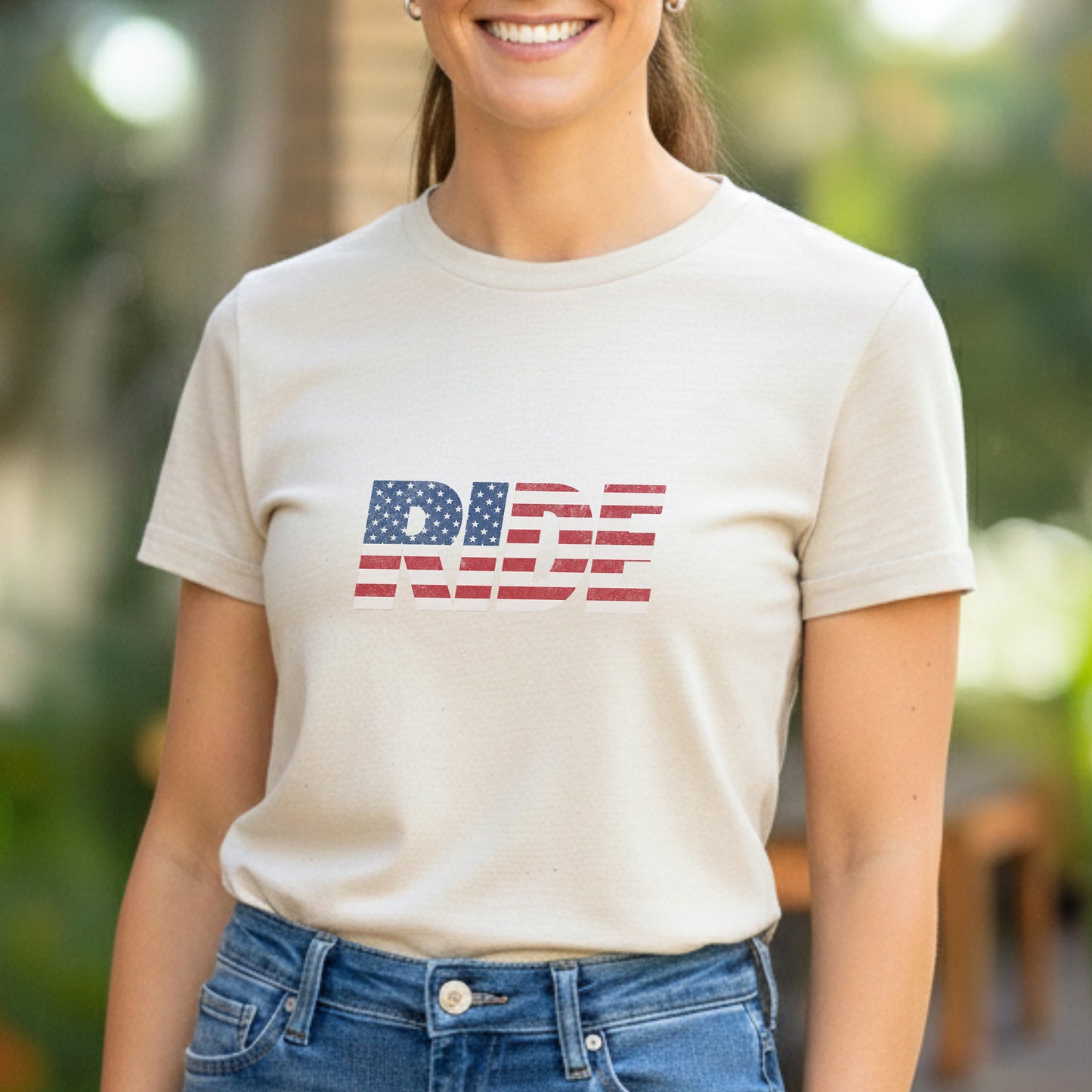 RIDE US Flag Tee