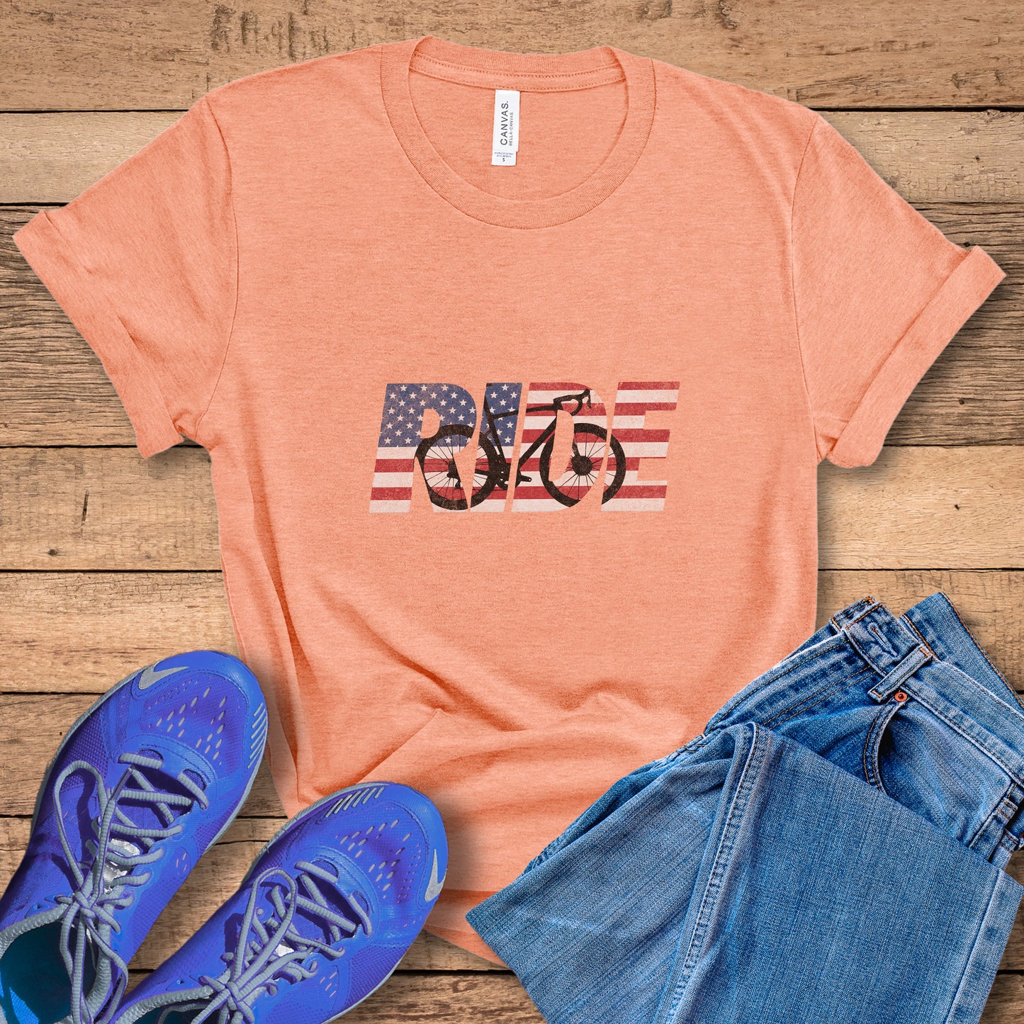 RIDE US Flag Roadie Tee