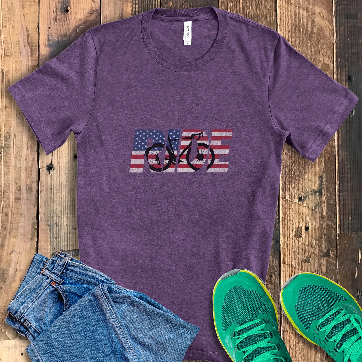 RIDE US Flag Roadie Tee