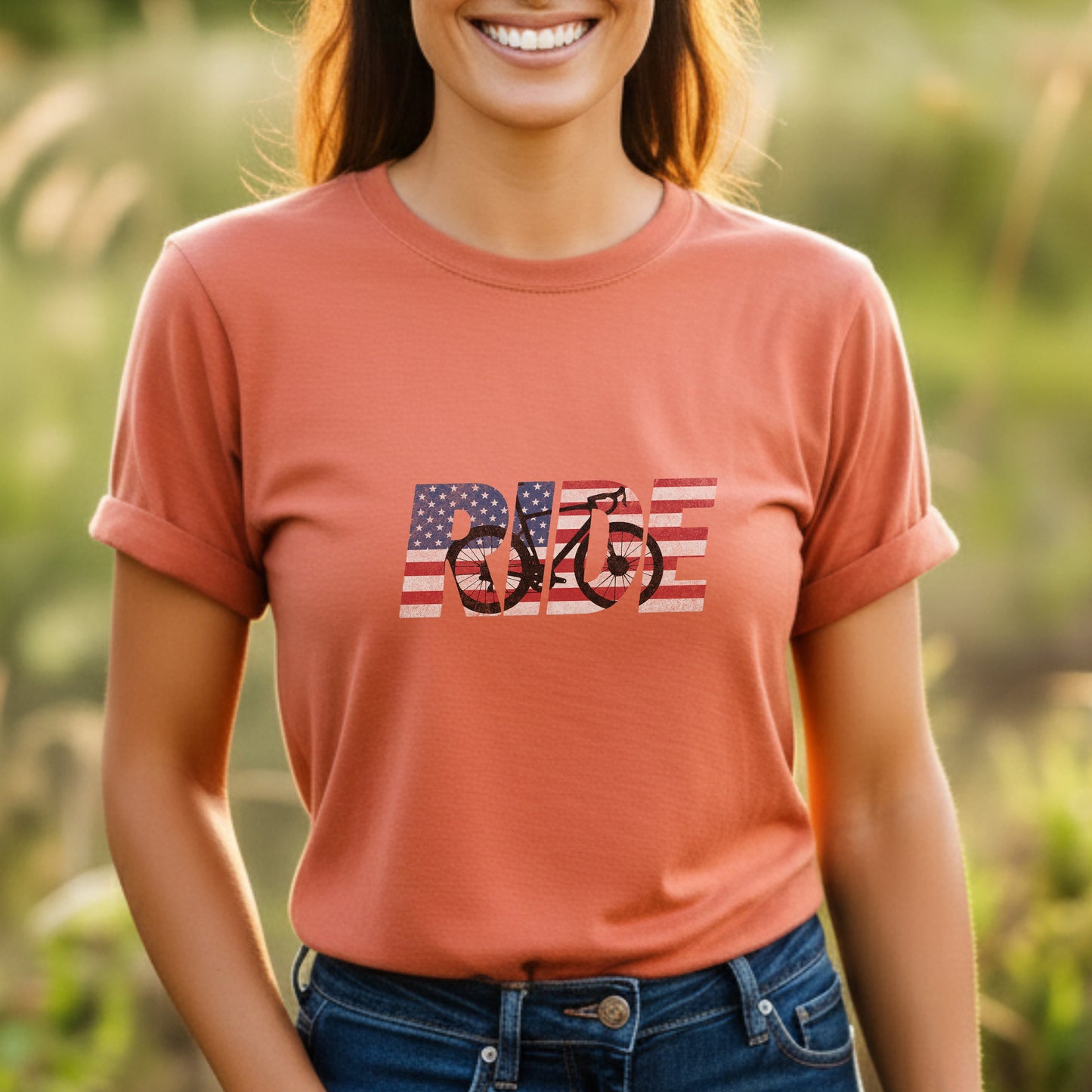 RIDE US Flag Roadie Tee