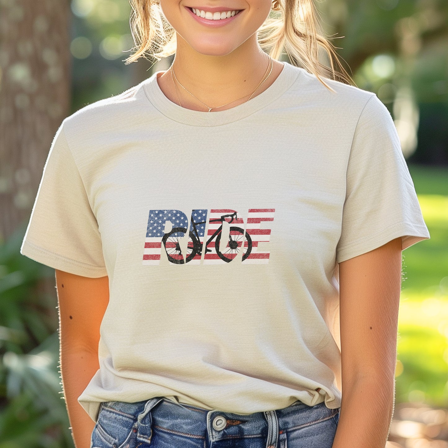 RIDE US Flag Roadie Tee