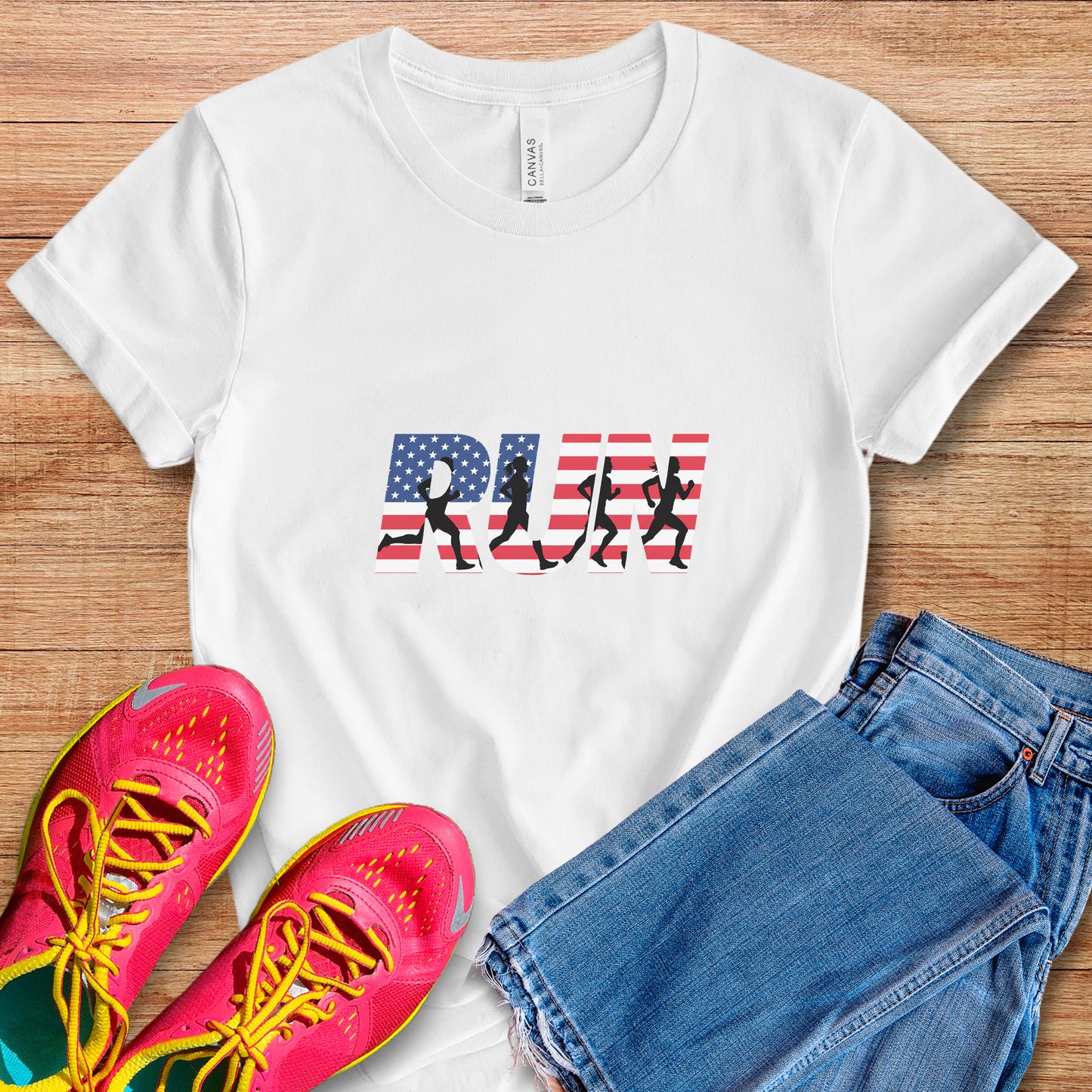 RUN US Flag Tee