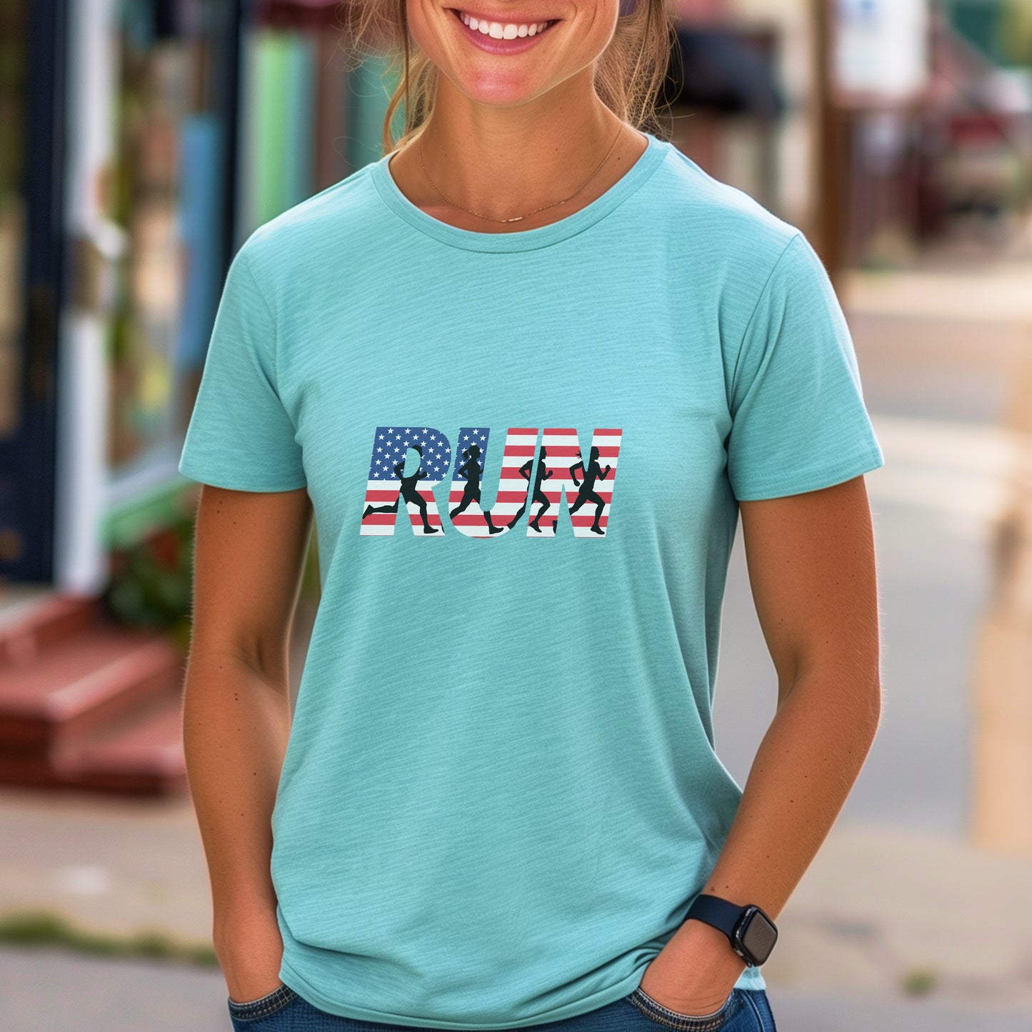 RUN US Flag Tee