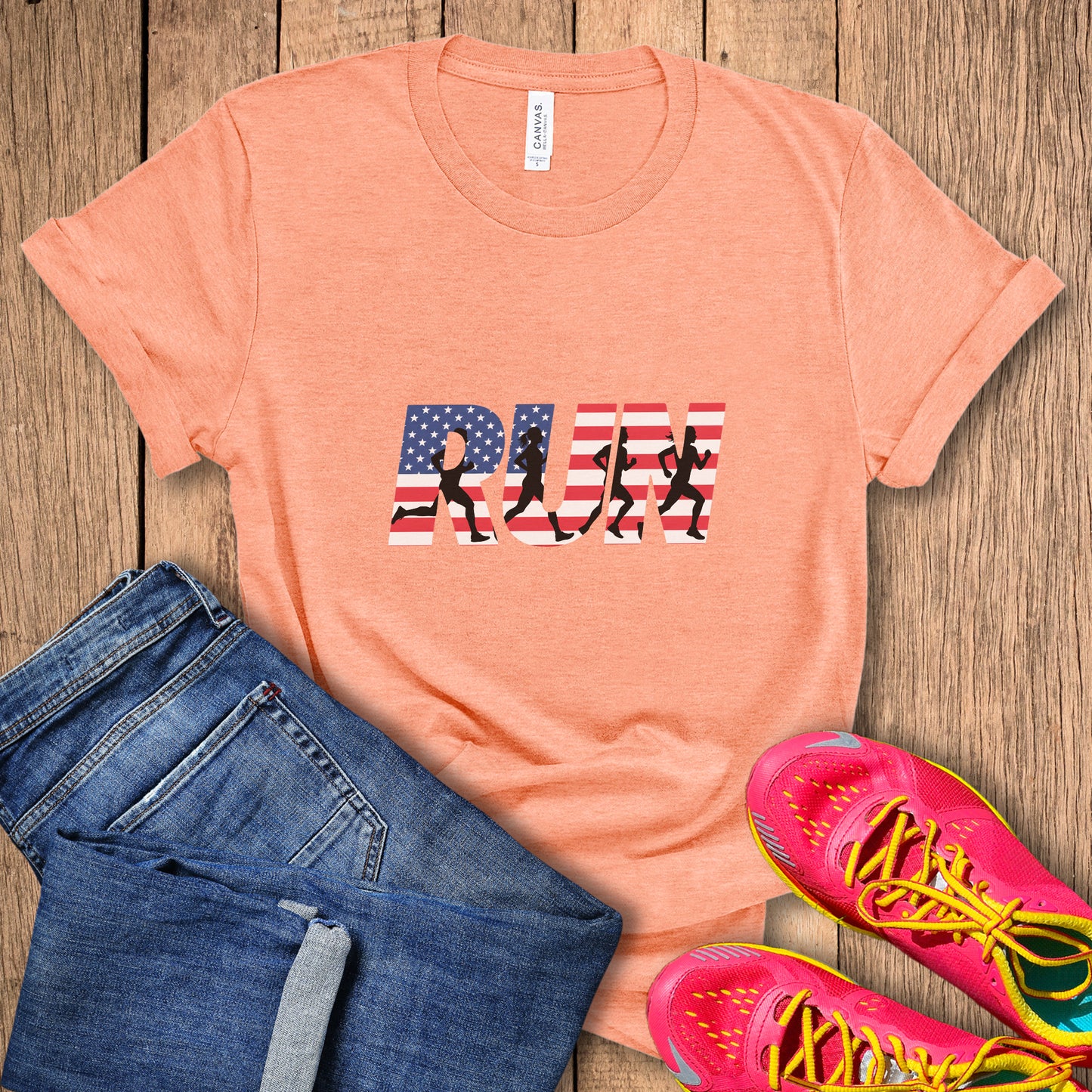 RUN US Flag Tee