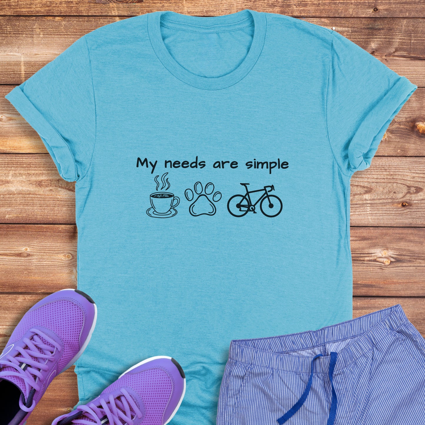 Needs Are Simple Dog Tee