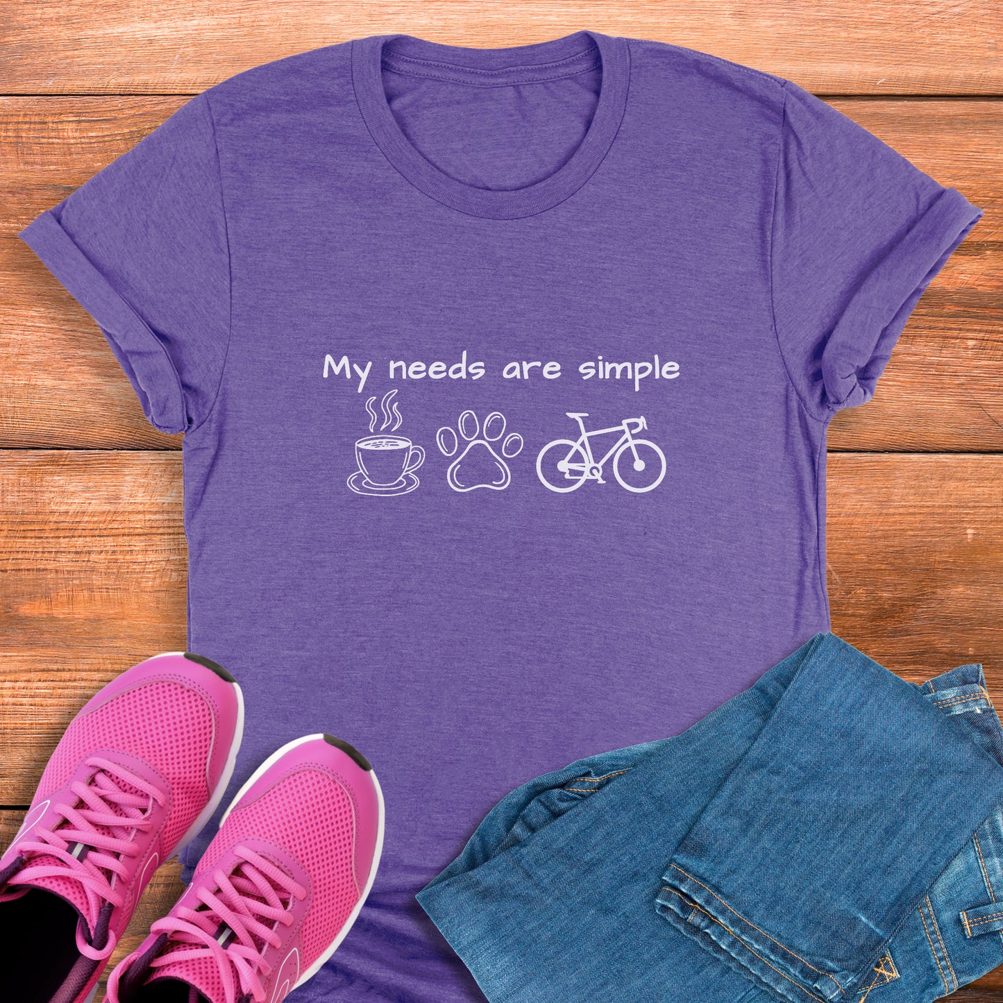 Needs Are Simple Dog Tee