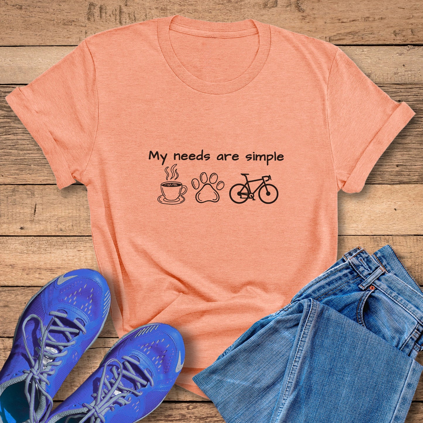 Needs Are Simple Dog Tee