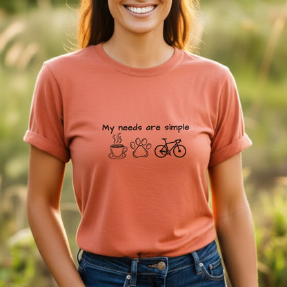 Needs Are Simple Dog Tee