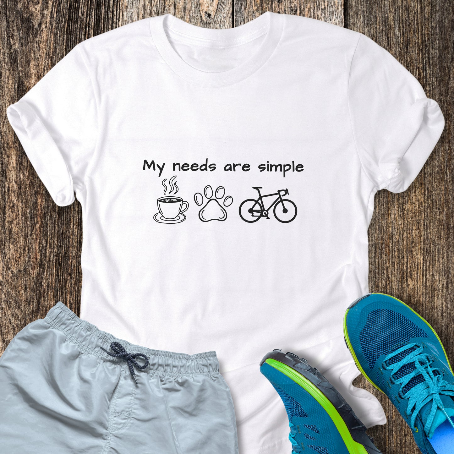 Needs Are Simple Dog Tee