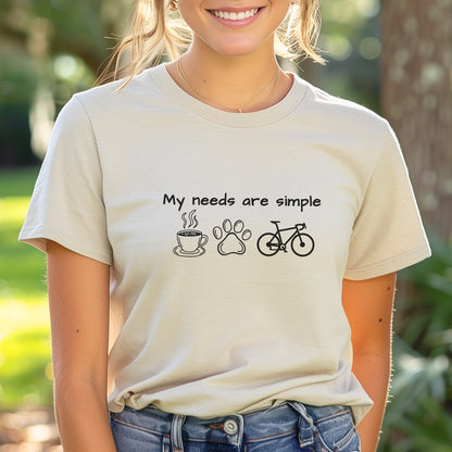 Needs Are Simple Dog Tee