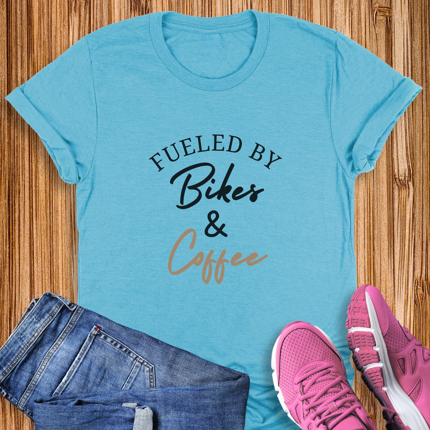 Fueled By Bikes & Coffee Tee