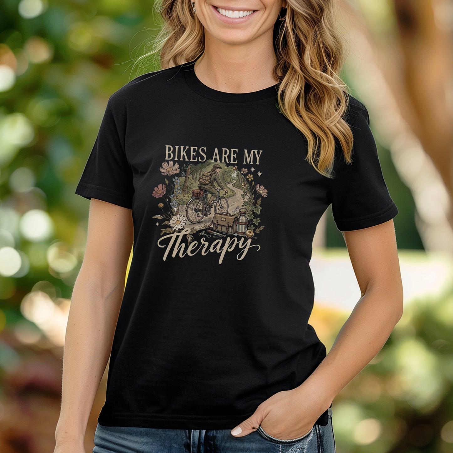 Bikes Are My Therapy Tee