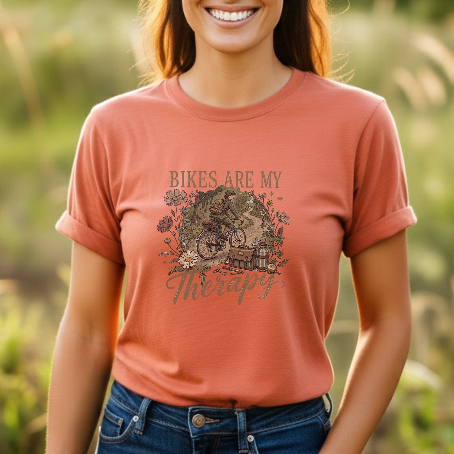 Bikes Are My Therapy Tee