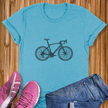 Line Art Road Bike  Tee