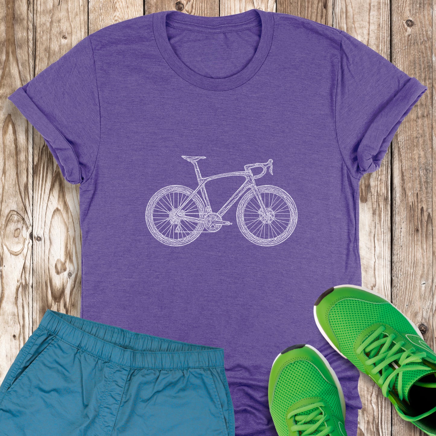 Line Art Road Bike  Tee