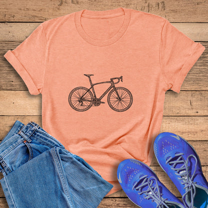 Line Art Road Bike  Tee