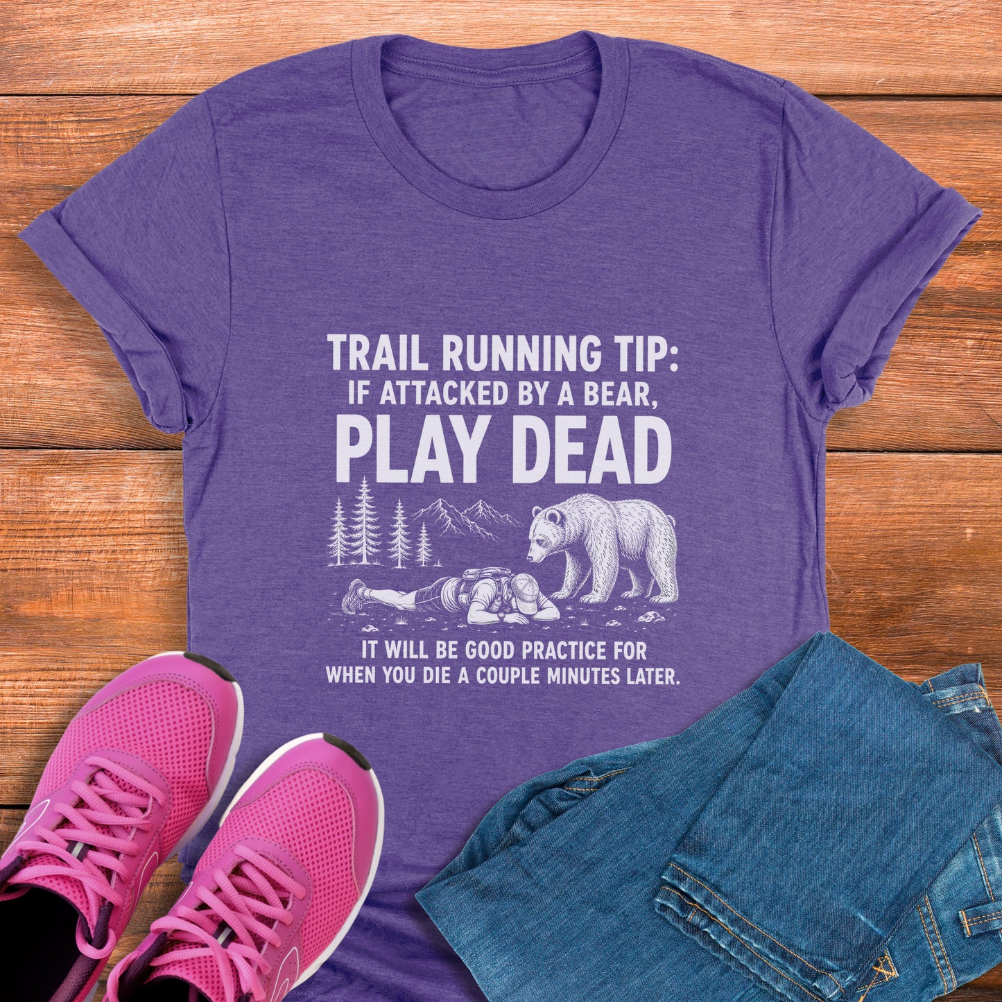 Bear Attack Run Tip Tee