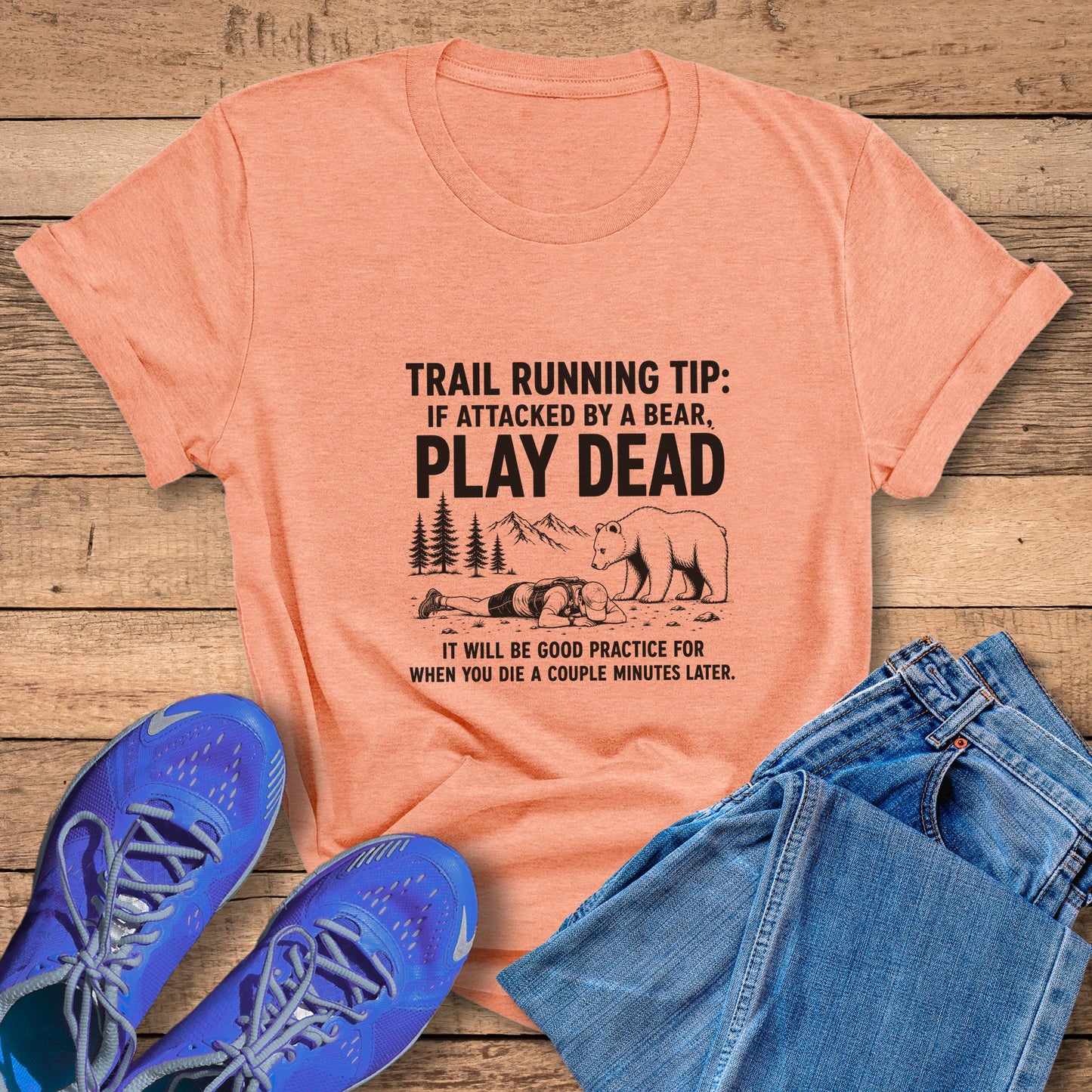 Bear Attack Run Tip Tee