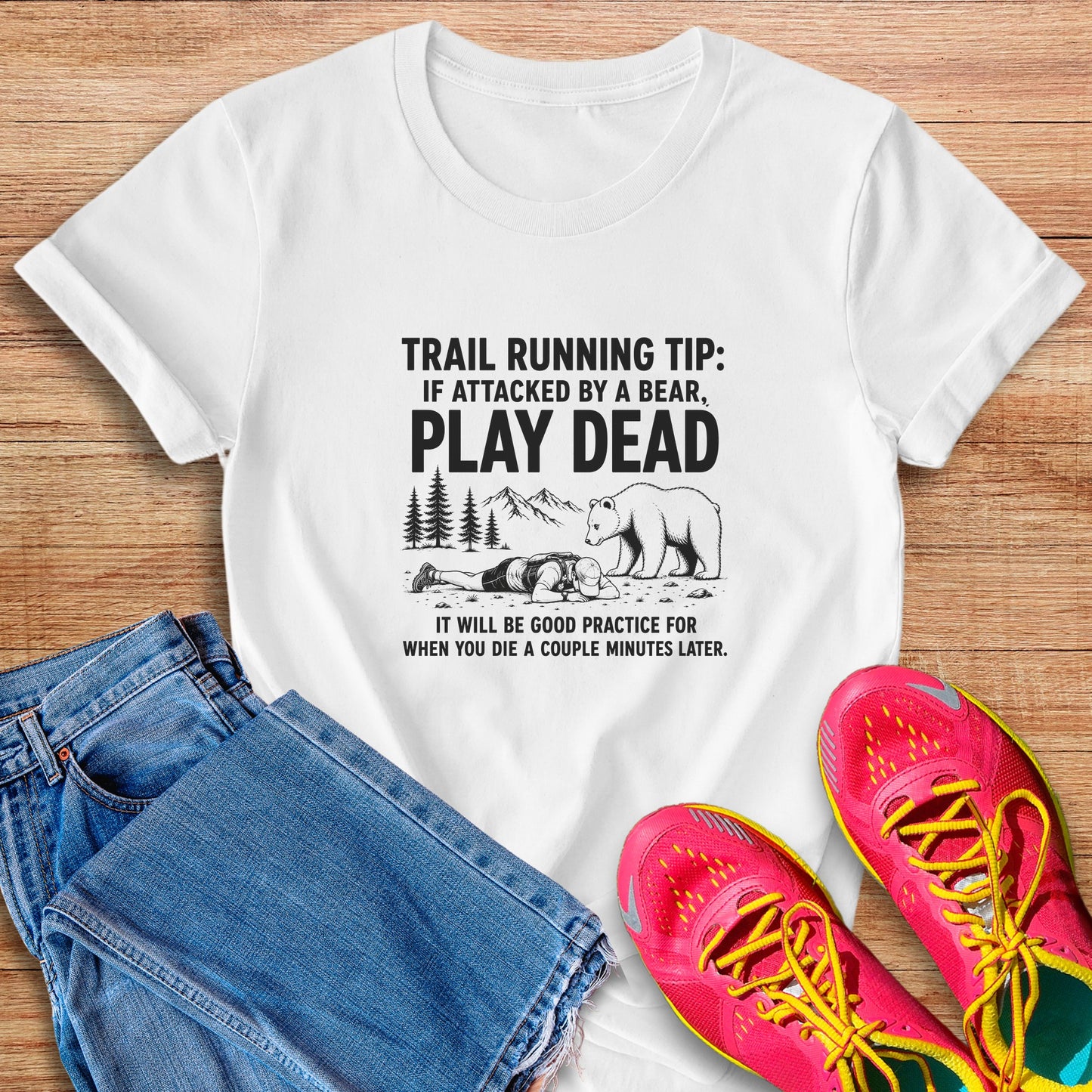 Bear Attack Run Tip Tee