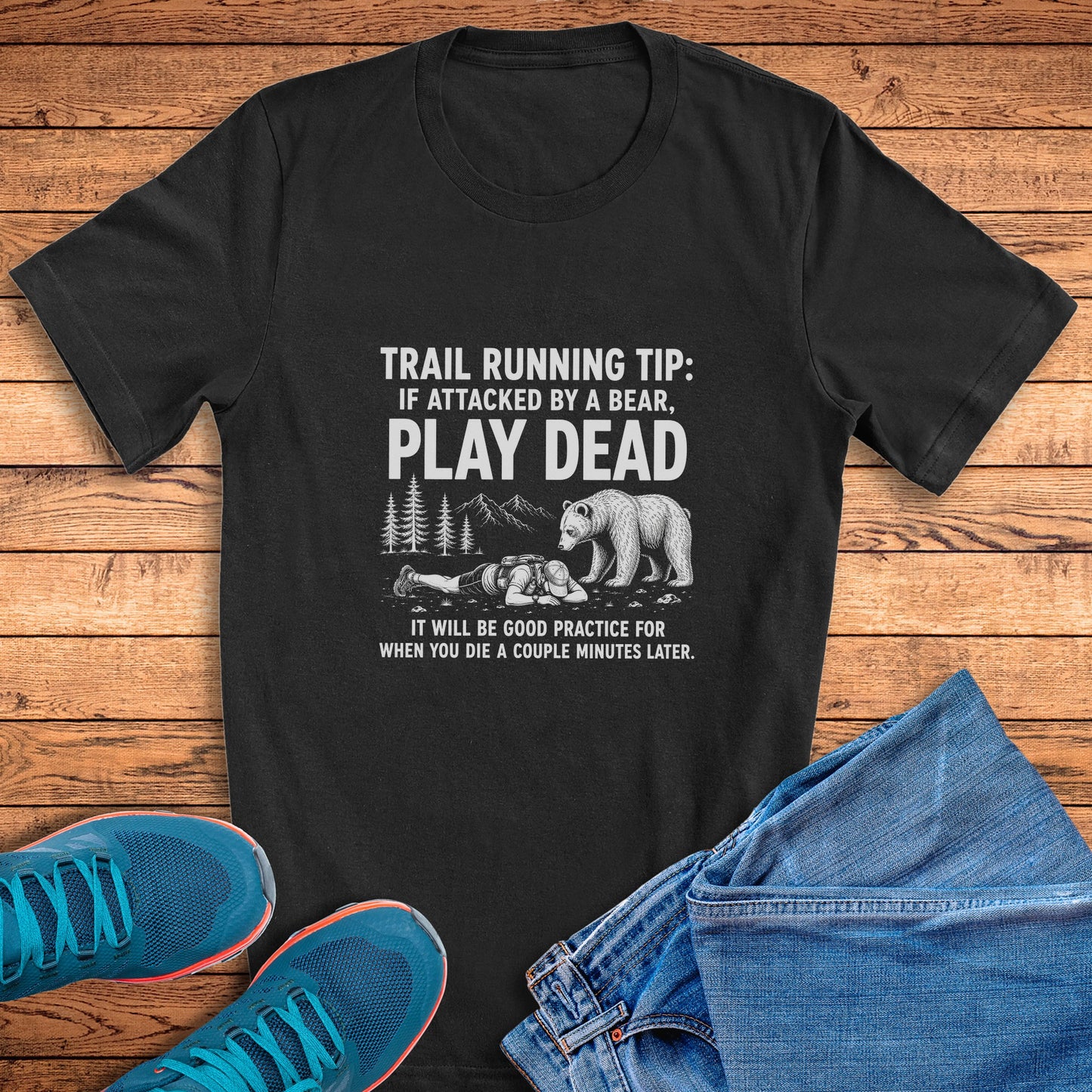 Bear Attack Run Tip Tee