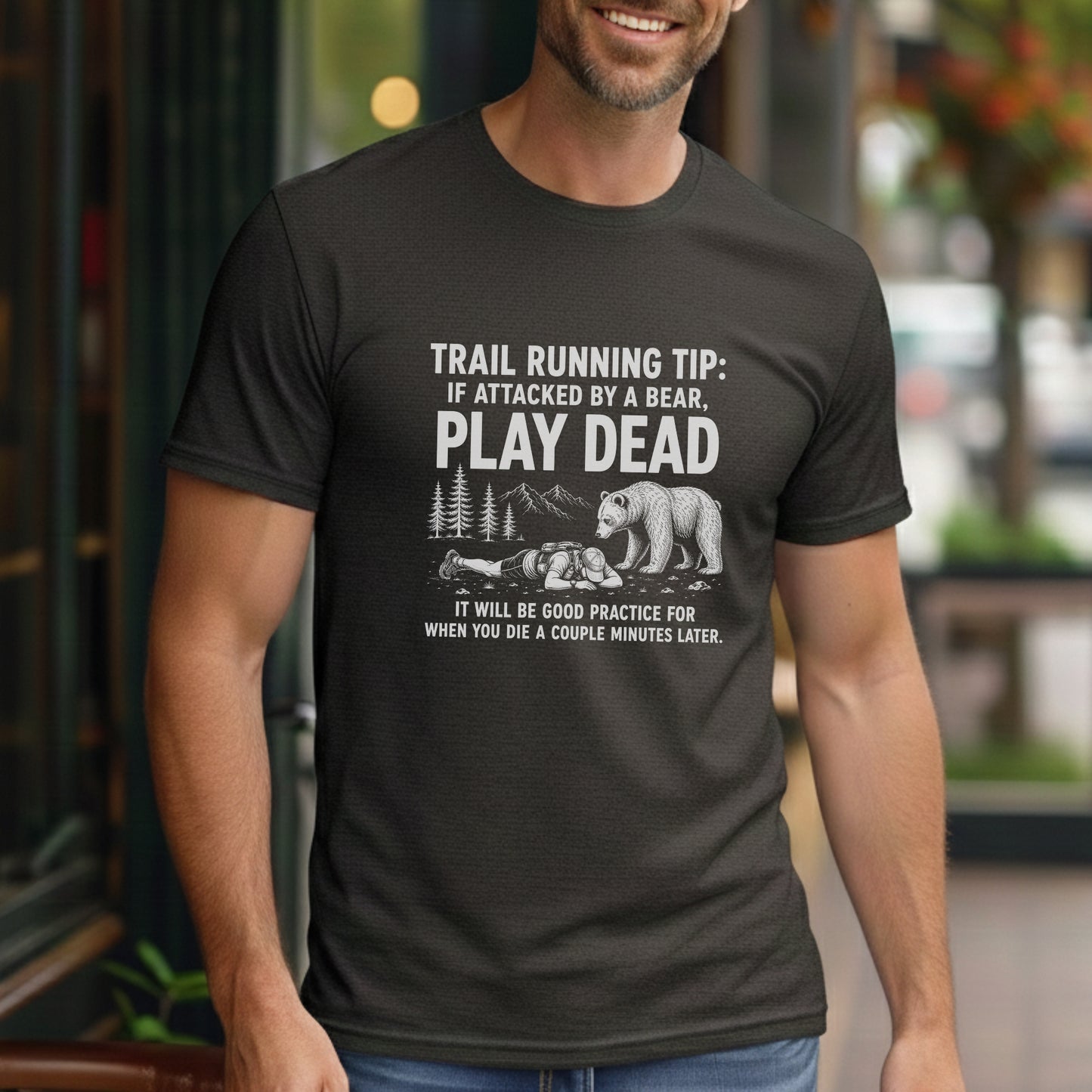 Bear Attack Run Tip Tee