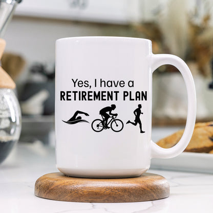 Retirement Plan Triathlon Mug