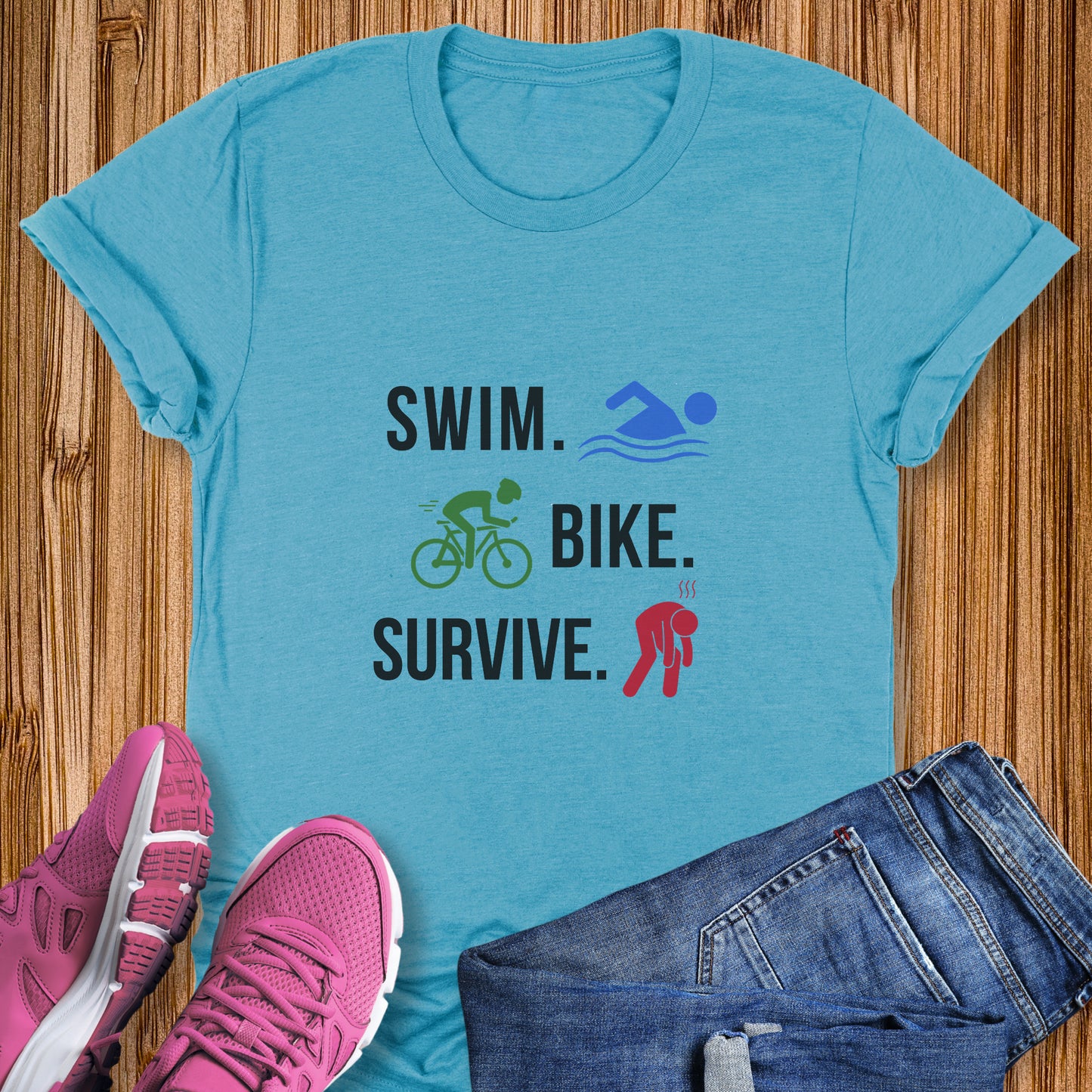 Swim Bike Survive Run Tee