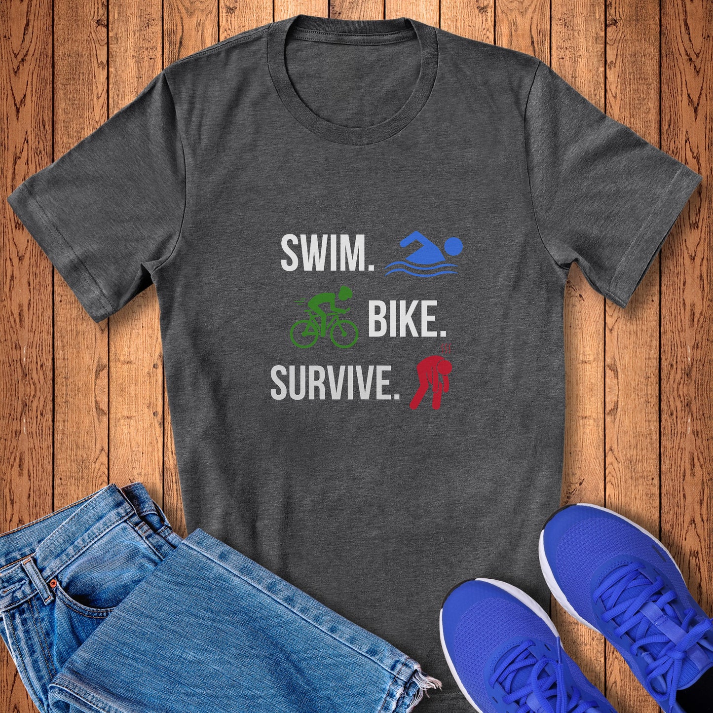 Swim Bike Survive Run Tee
