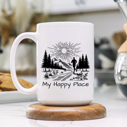 Happy Place Running Mug