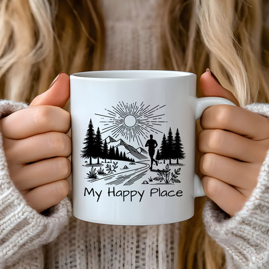 Happy Place Running Mug