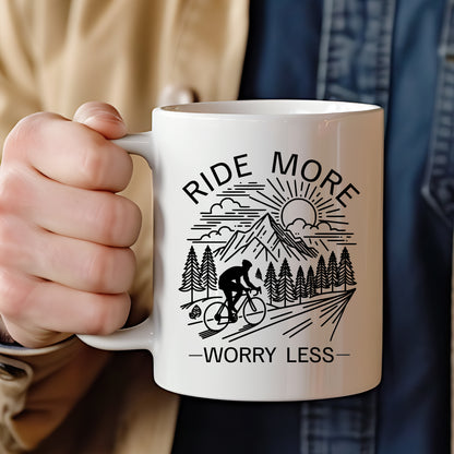 Worry Less Biking Mug