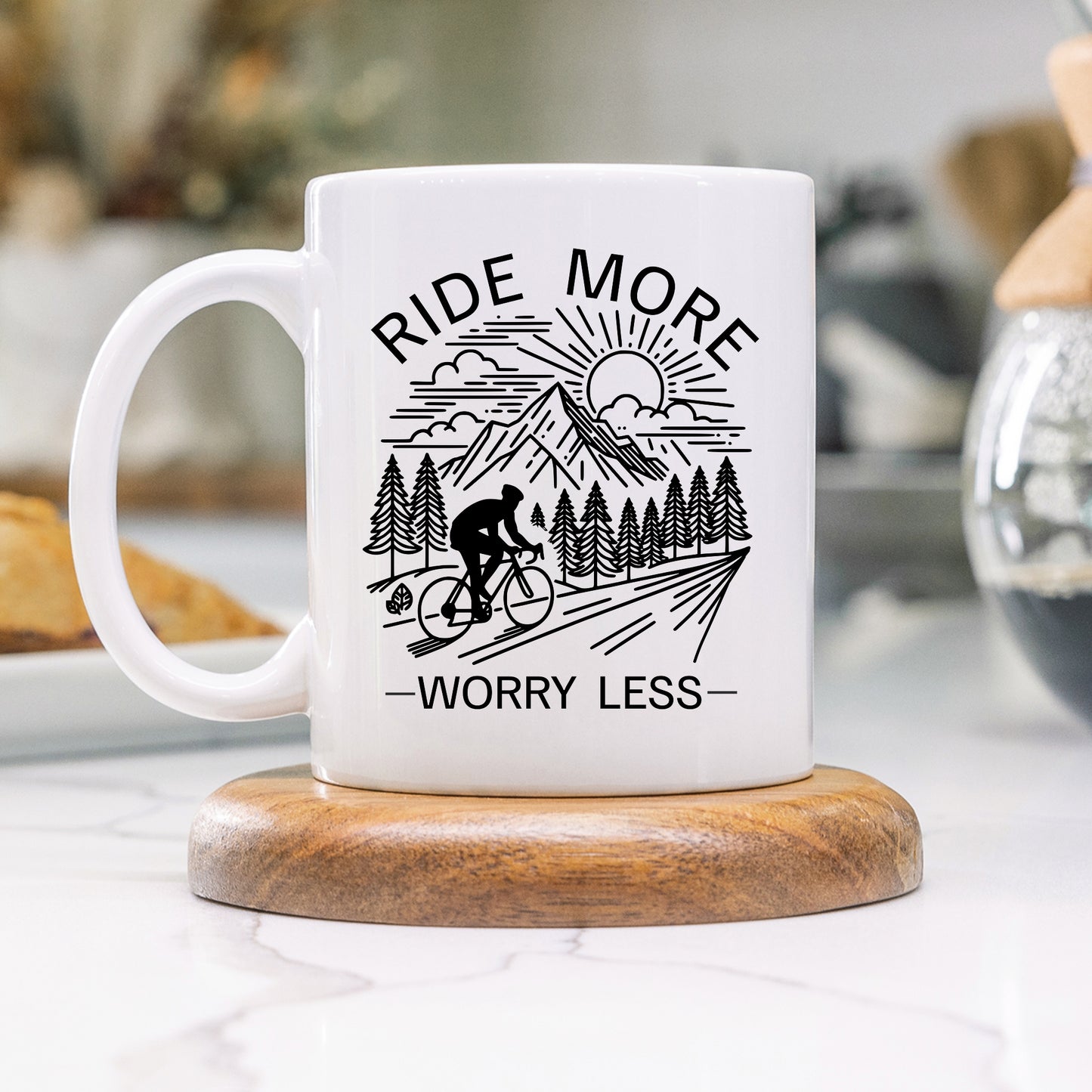 Worry Less Biking Mug