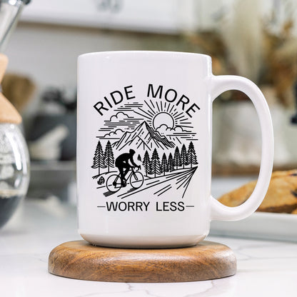 Worry Less Biking Mug