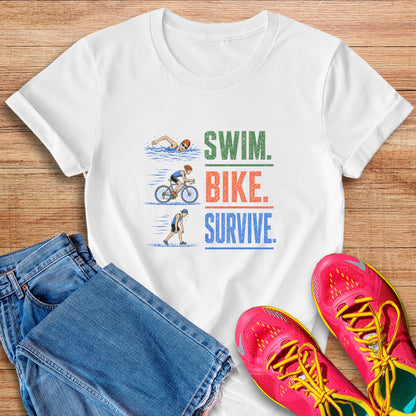 Swim Bike Survive Texture Tee