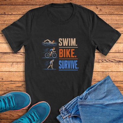 Swim Bike Survive Texture Tee