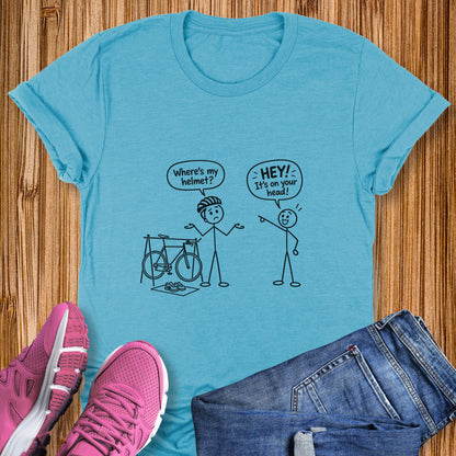 Where's My Helmet? Tee