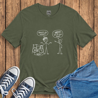 Where's My Helmet? Tee