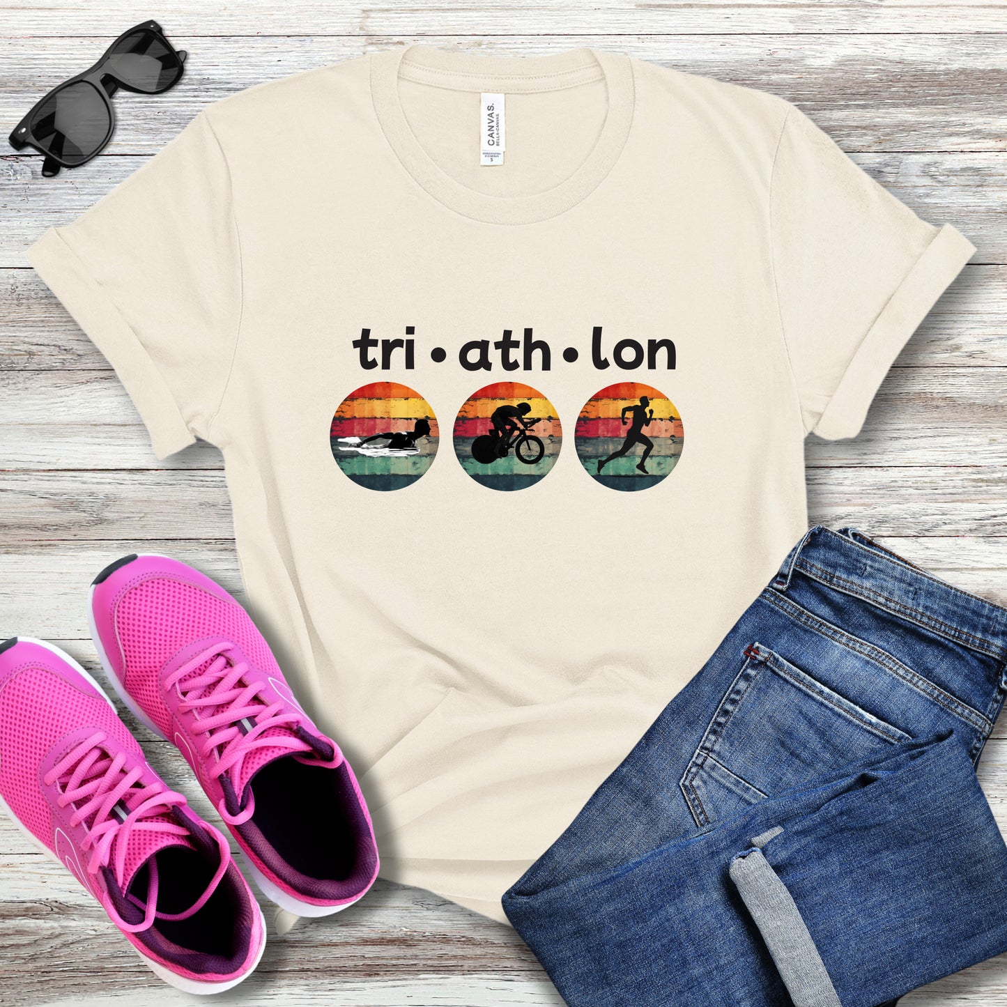 Tri-Ath-Lon Circles Tee