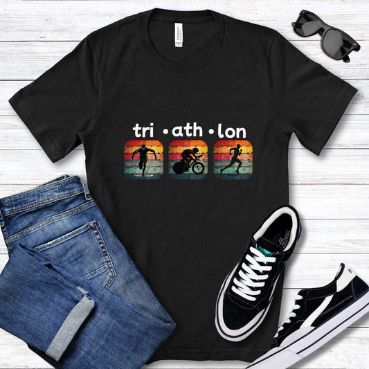 Tri-Ath-Lon Squares Tee