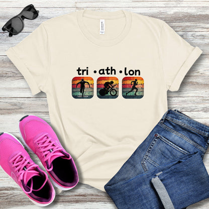 Tri-Ath-Lon Squares Tee