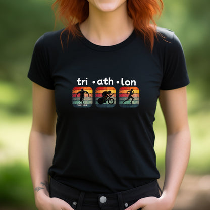 Tri-Ath-Lon Squares Tee