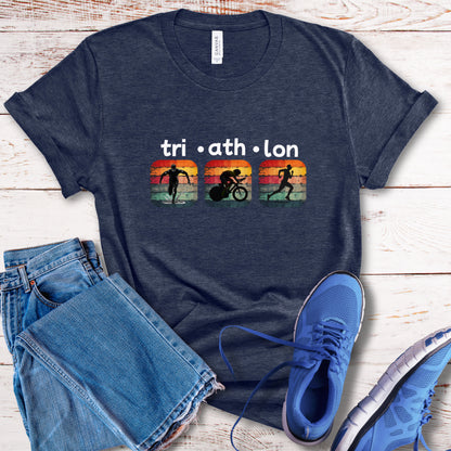 Tri-Ath-Lon Squares Tee